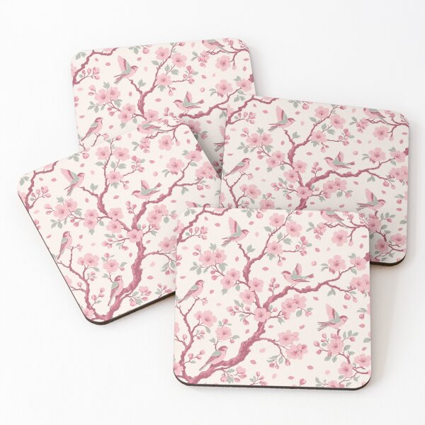 Item preview, Pink Chinoiserie Blossom Bird Seamless Pattern | Blush Chinoiserie Wallpaper designed and sold by StickyGuys.