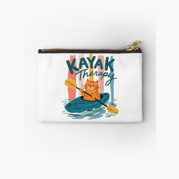 Item preview, Kayak Therapy Cat | Cute Retro Kayaking Cat Outdoor Adventure Design designed and sold by GroveLaneCreative.