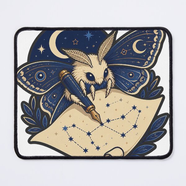 Item preview, Fountain Pen Moth at Midnight designed and sold by GraphycoPublish.