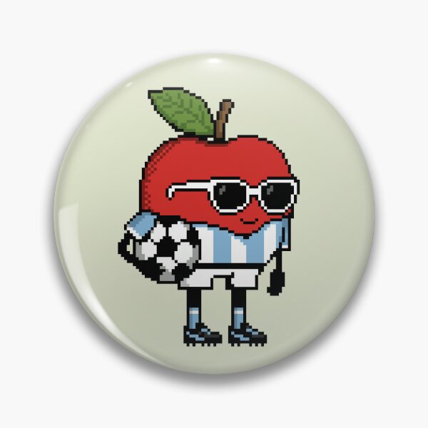 Item preview, Apple Pixel in a Soccer Uniform 14 designed and sold by White Rim Mates.