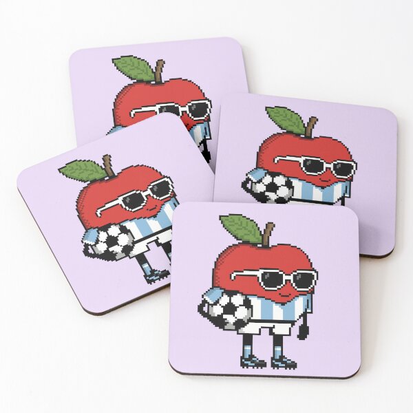 Item preview, Apple Pixel in a Soccer Uniform 14 designed and sold by White Rim Mates.