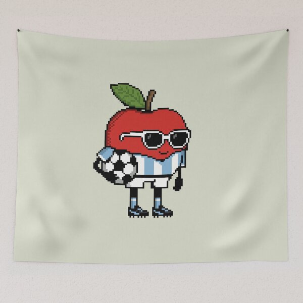 Item preview, Apple Pixel in a Soccer Uniform 14 designed and sold by White Rim Mates.