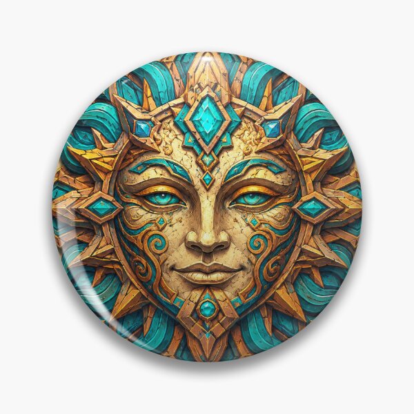 Item preview, Layered Geometric Turquoise Gemstone Sun designed and sold by scicilysimonee.