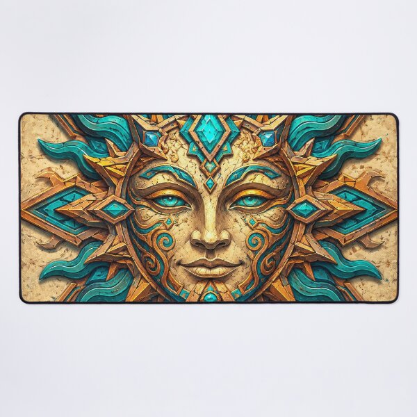 Item preview, Layered Geometric Turquoise Gemstone Sun designed and sold by scicilysimonee.