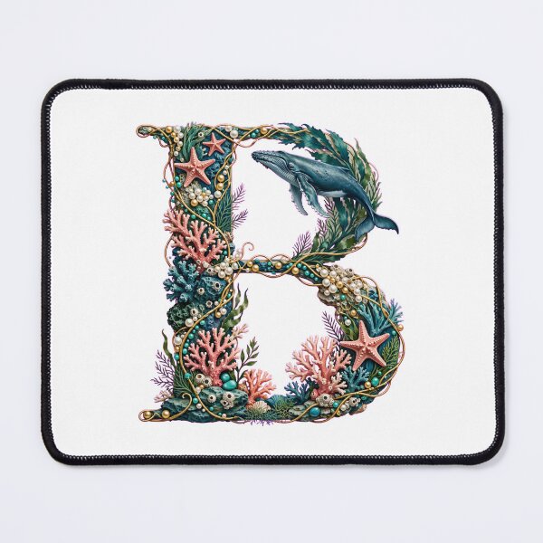 Item preview, Letter B Ocean - Humpback Whale and Starfish designed and sold by FantasyPearl.
