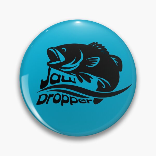 Item preview, Bass fishing Illustration in logo style with custom text "Jaw Dropper". designed and sold by Art-Horizon.