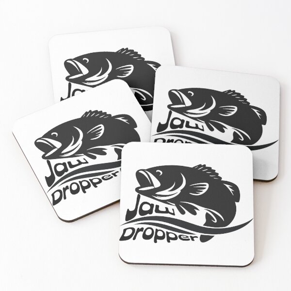 Item preview, Bass fishing Illustration in logo style with custom text "Jaw Dropper". designed and sold by Art-Horizon.