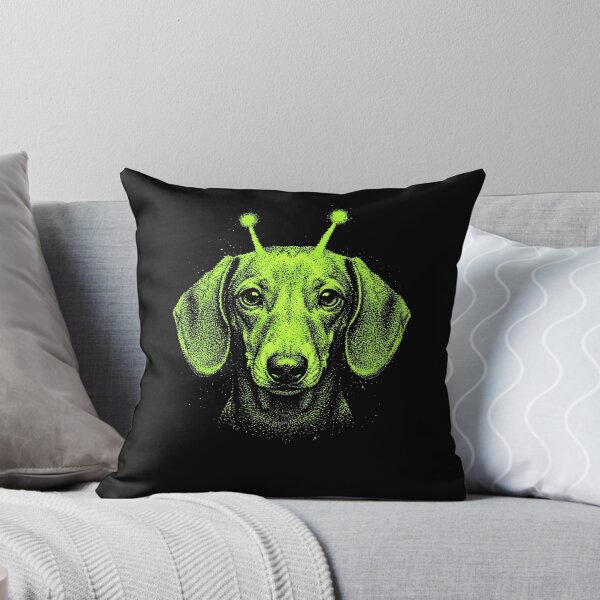 Item preview, Y2K Alien Dachshund Halloween Green Dog designed and sold by d247.