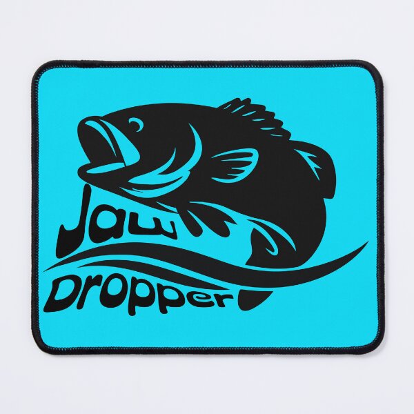 Item preview, Bass fishing Illustration in logo style with custom text "Jaw Dropper". designed and sold by Art-Horizon.