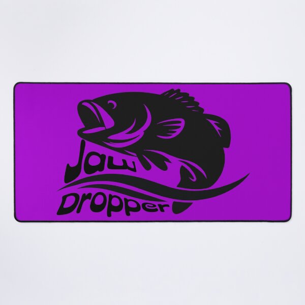 Item preview, Bass fishing Illustration in logo style with custom text "Jaw Dropper". designed and sold by Art-Horizon.