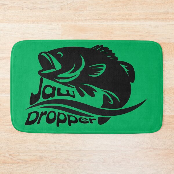 Item preview, Bass fishing Illustration in logo style with custom text "Jaw Dropper". designed and sold by Art-Horizon.