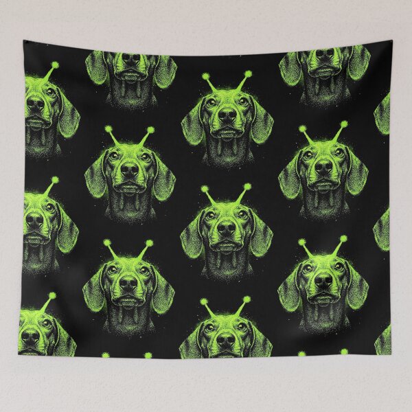 Item preview, Y2K Alien Dog Halloween Spooky Extraterrestrial Pup designed and sold by d247.