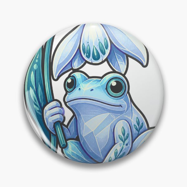 Item preview, Icy Blue Glass Frog designed and sold by GraphycoPublish.