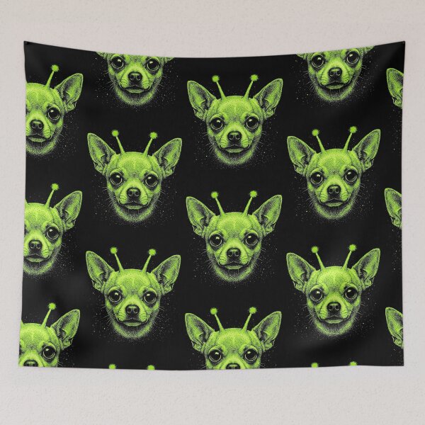 Item preview, Y2K Alien Chihuahua Halloween Spooky Dog designed and sold by d247.