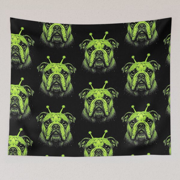 Item preview, Y2K Alien Bulldog Halloween Dog Costume designed and sold by d247.