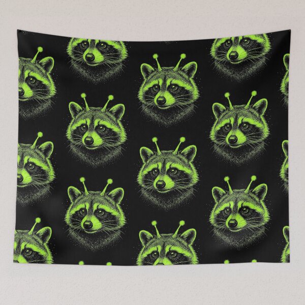 Item preview, Y2K Alien Raccoon Halloween Spooky Critter designed and sold by d247.
