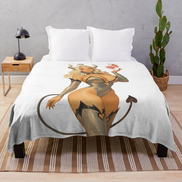Item preview, Horned Demoness Pin Up | Vintage Fantasy Devil Girl designed and sold by Cosplayvintage.