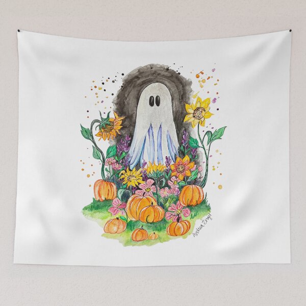 Item preview, Friendly Fall Ghost designed and sold by Blue Fly Art.
