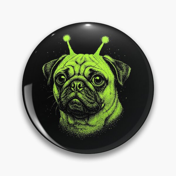 Item preview, Y2K Alien Pug Halloween Extraterrestrial Dog designed and sold by d247.