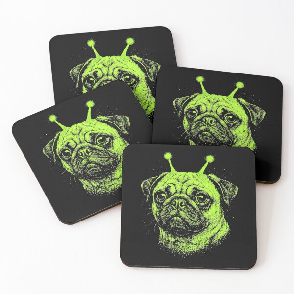 Item preview, Y2K Alien Pug Halloween Extraterrestrial Dog designed and sold by d247.