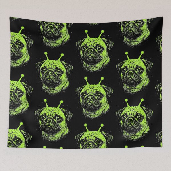 Item preview, Y2K Alien Pug Halloween Extraterrestrial Dog designed and sold by d247.