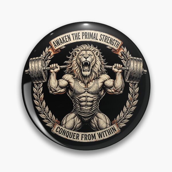 Item preview, Awaken The Primal Strength - Lion Bodybuilder Conquer From Within Gym Vintage designed and sold by TeeMint5.