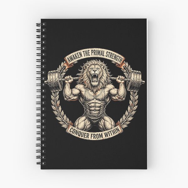 Item preview, Awaken The Primal Strength - Lion Bodybuilder Conquer From Within Gym Vintage designed and sold by TeeMint5.