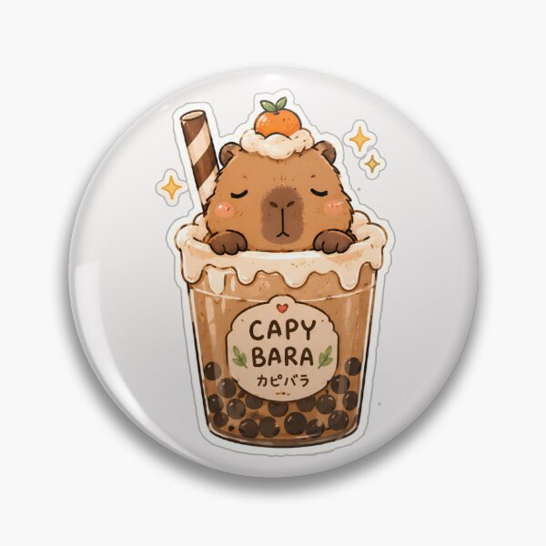 Item preview, Cute Capy Bara Boba Tea Sticker designed and sold by AbsCrewStore.