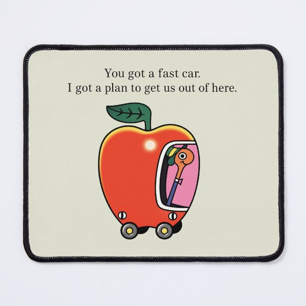 Item preview, Fast Car Apple Car Driving Tracy Chapman Quote Whimsical Escape Richard Scarry designed and sold by modoodles357.