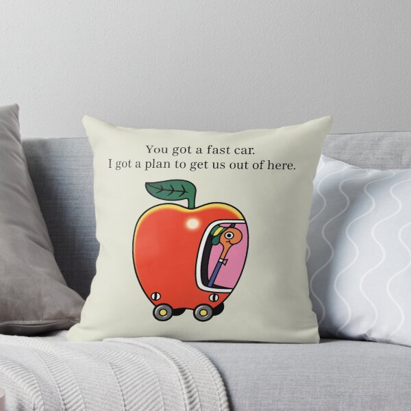 Item preview, Fast Car Apple Car Driving Tracy Chapman Quote Whimsical Escape Richard Scarry designed and sold by modoodles357.