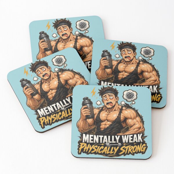 Item preview, Mentally Weak Physically Strong Funny Gym Workout designed and sold by Northern Glow Art.