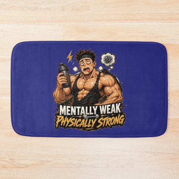 Item preview, Mentally Weak Physically Strong Funny Gym Workout designed and sold by Northern Glow Art.