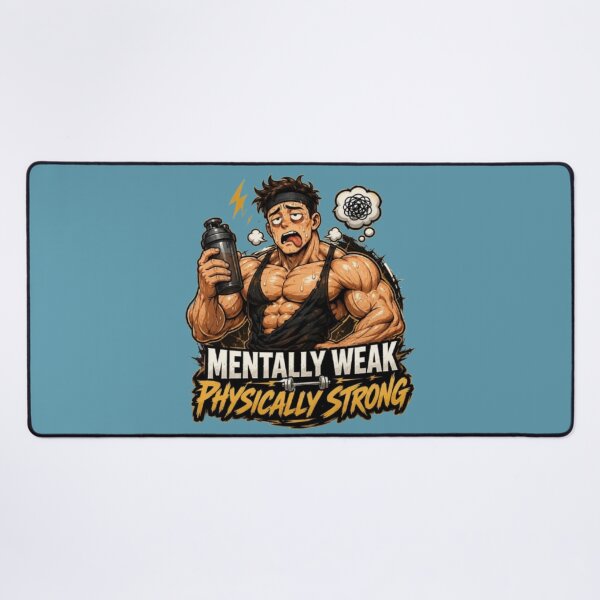 Item preview, Mentally Weak Physically Strong Funny Gym Workout designed and sold by Northern Glow Art.