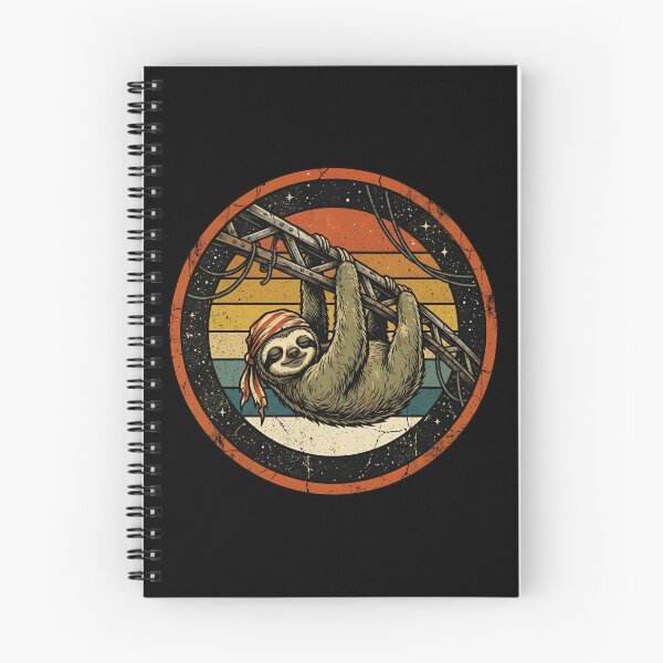 Item preview, Retro Space Pirate Sloth Lookout Vintage Badge designed and sold by DuckOddity.