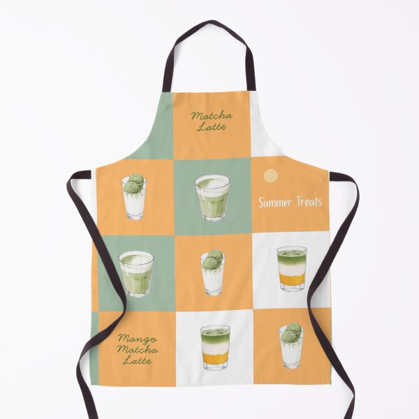 Item preview, Matcha Summer Treats Pattern – Cute Matcha-themed Drink Grid designed and sold by NNhu.