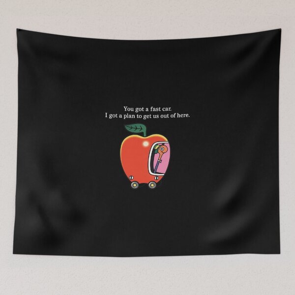 Item preview, Fast Car Apple Car Driving Tracy Chapman Quote Whimsical Escape Richard Scarry 2 designed and sold by modoodles357.