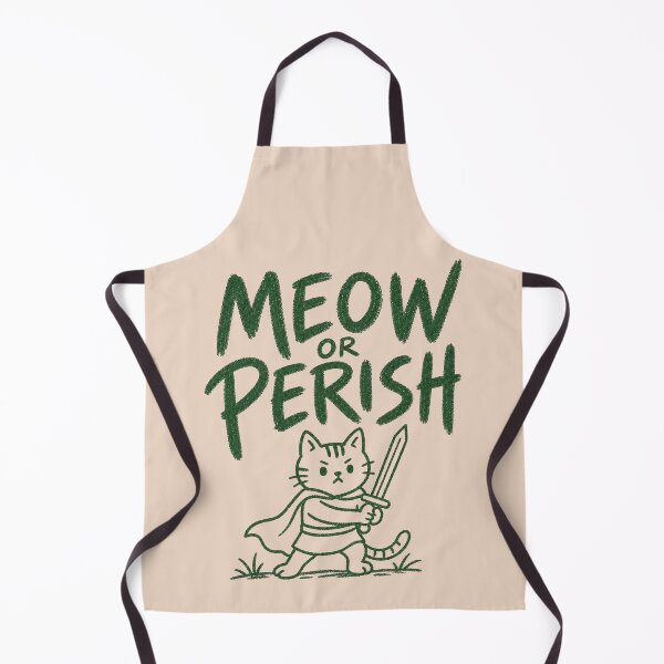 Item preview, Meow Or Perish Funny Cat Sword Knight designed and sold by NosandEdgy.
