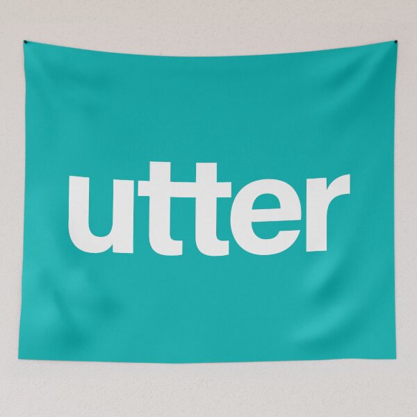 Item preview, UTTER Minimalist Typographic Bold Design designed and sold by Lifer Art and Design.