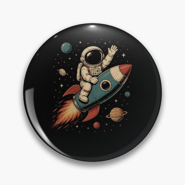 Item preview, Retro Astronaut Rocket Ride Through Cosmic Space designed and sold by Moizento.