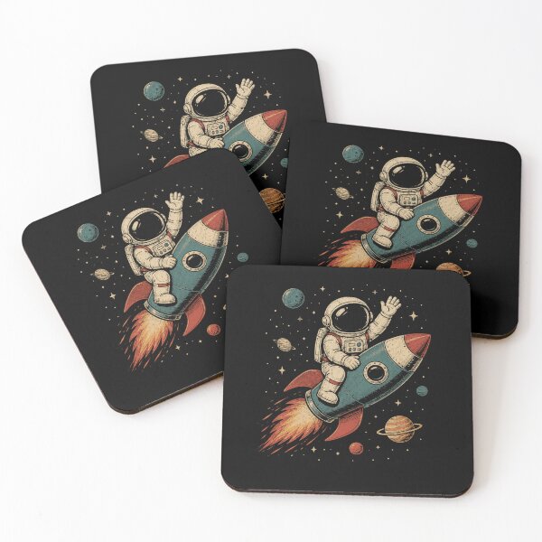 Item preview, Retro Astronaut Rocket Ride Through Cosmic Space designed and sold by Moizento.