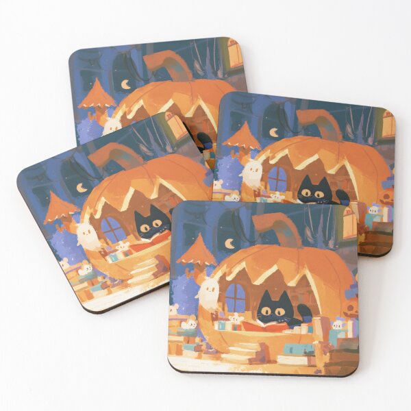 Item preview, Midnight Pumpkin Bookshop Cat designed and sold by Dusk Atelier.