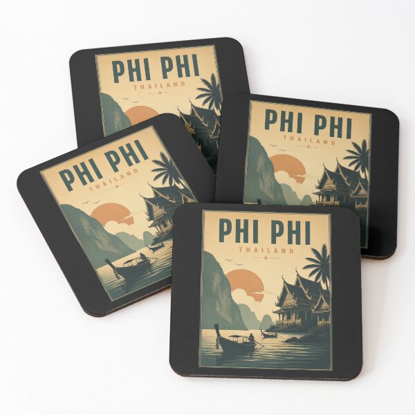 Artikelvorschau, Vintages Phi Phi - Thailand Poster entworfen und verkauft von GoodOldVintage.