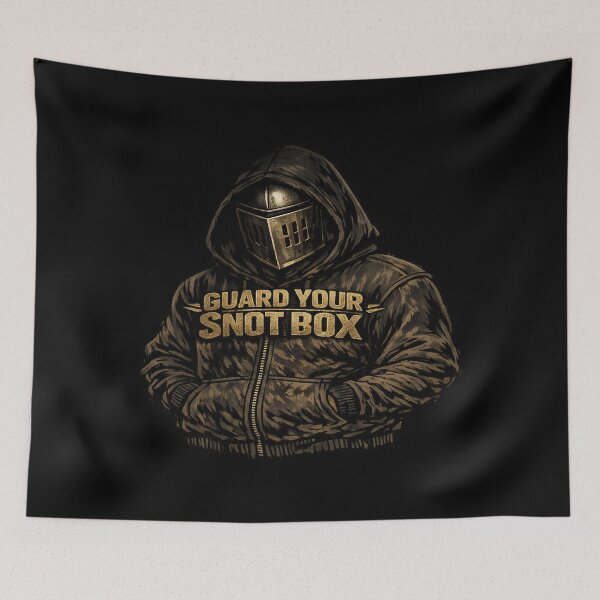 Item preview, Guard Your Snot Box Streetwear Helmet Hoodie Warrior Graphic designed and sold by FrozenHeat97.