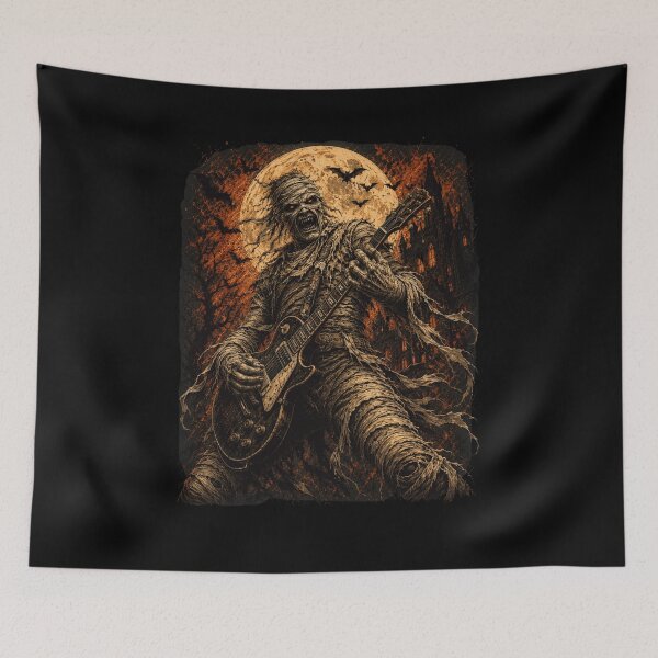 Item preview, Undead Mummy Rocker Playing Guitar Halloween designed and sold by snowry.