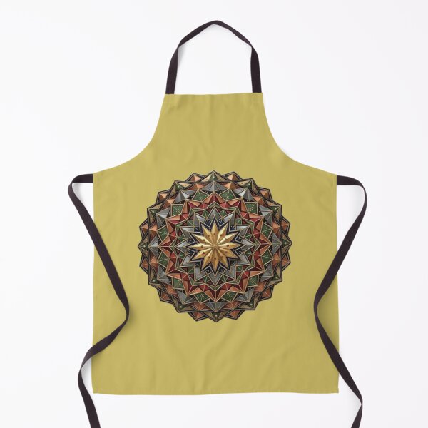 Item preview, Sacred Geometry Star Mandala Gold and Emerald Ornament designed and sold by Northern Glow Art.