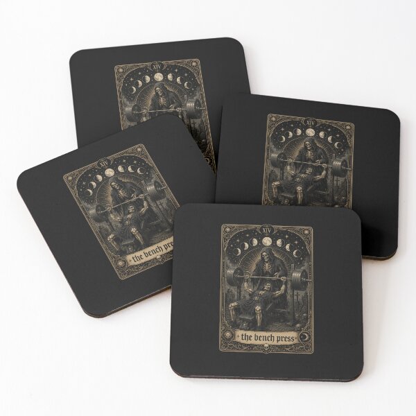 Item preview, Gothic Skeleton Weightlifting Tarot Card Gym Art designed and sold by snowry.