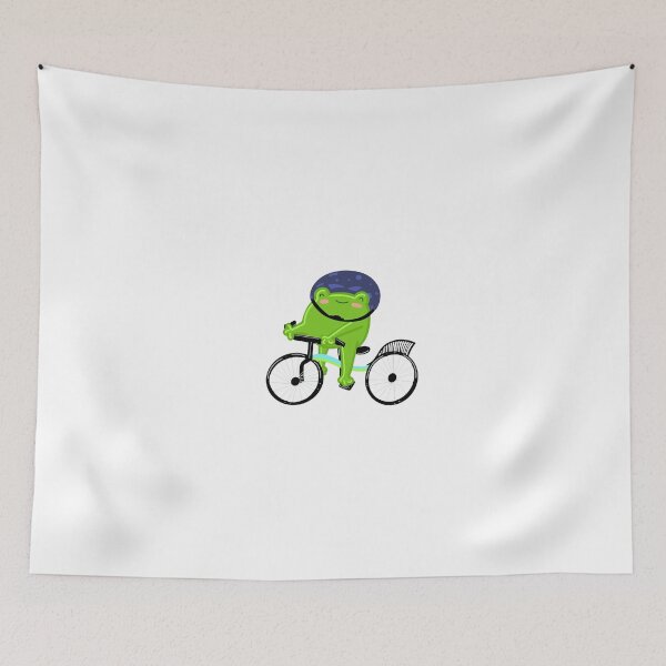 Item preview, Happy Frog Riding a Bicycle designed and sold by lilybaker3389.