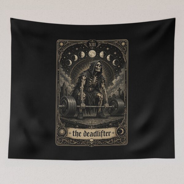 Item preview, XIII The Deadlifter Gothic Skeleton Weightlifting designed and sold by snowry.