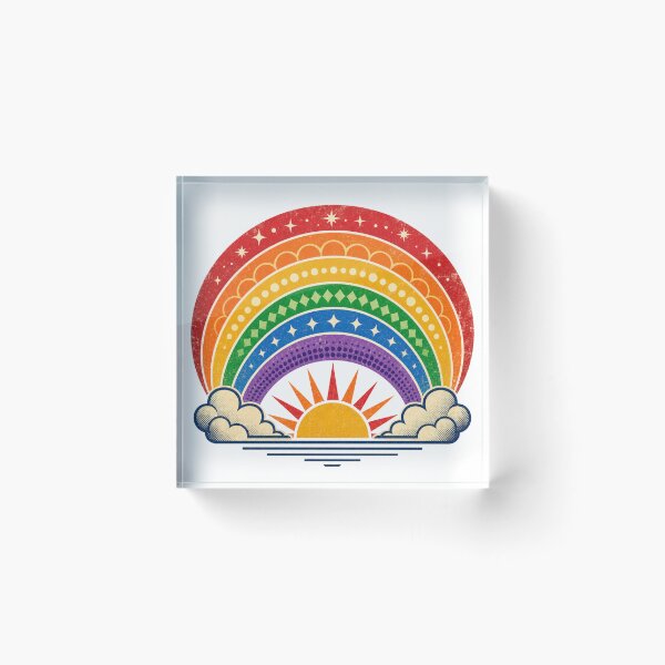 Item preview, Retro Rainbow designed and sold by Artnovalty.redbubble.com.
