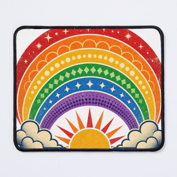 Item preview, Retro Rainbow designed and sold by Artnovalty.redbubble.com.